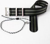 James Bond Nato Strap 22mm & Original Heren Armband set - Chibuntu®