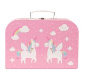 Sass & Belle - picknick koffertje Picknick unicorn- kinderserviesje regenboog  - theeserviesje