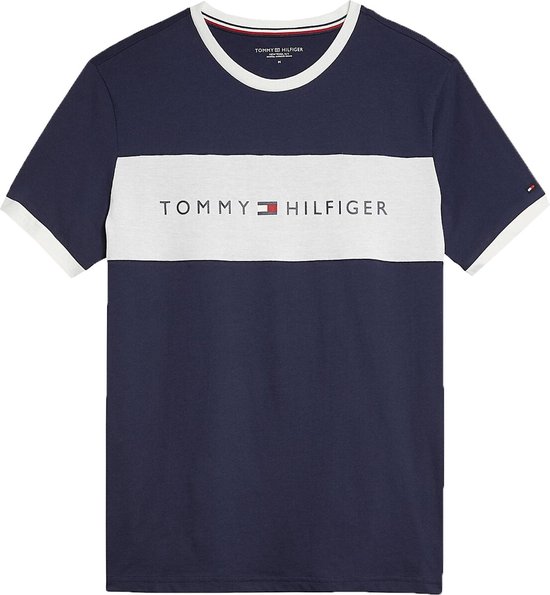 Interpersoonlijk Berg Vesuvius Legende Tommy Hilfiger T-shirt - Mannen - navy/wit | bol.com