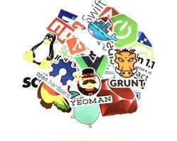 Programmeur stickers - Random mix voor computer geeks - voor laptop, muur etc.