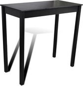 Bartafel 115x55x107 cm MDF zwart (incl. vloerviltjes)