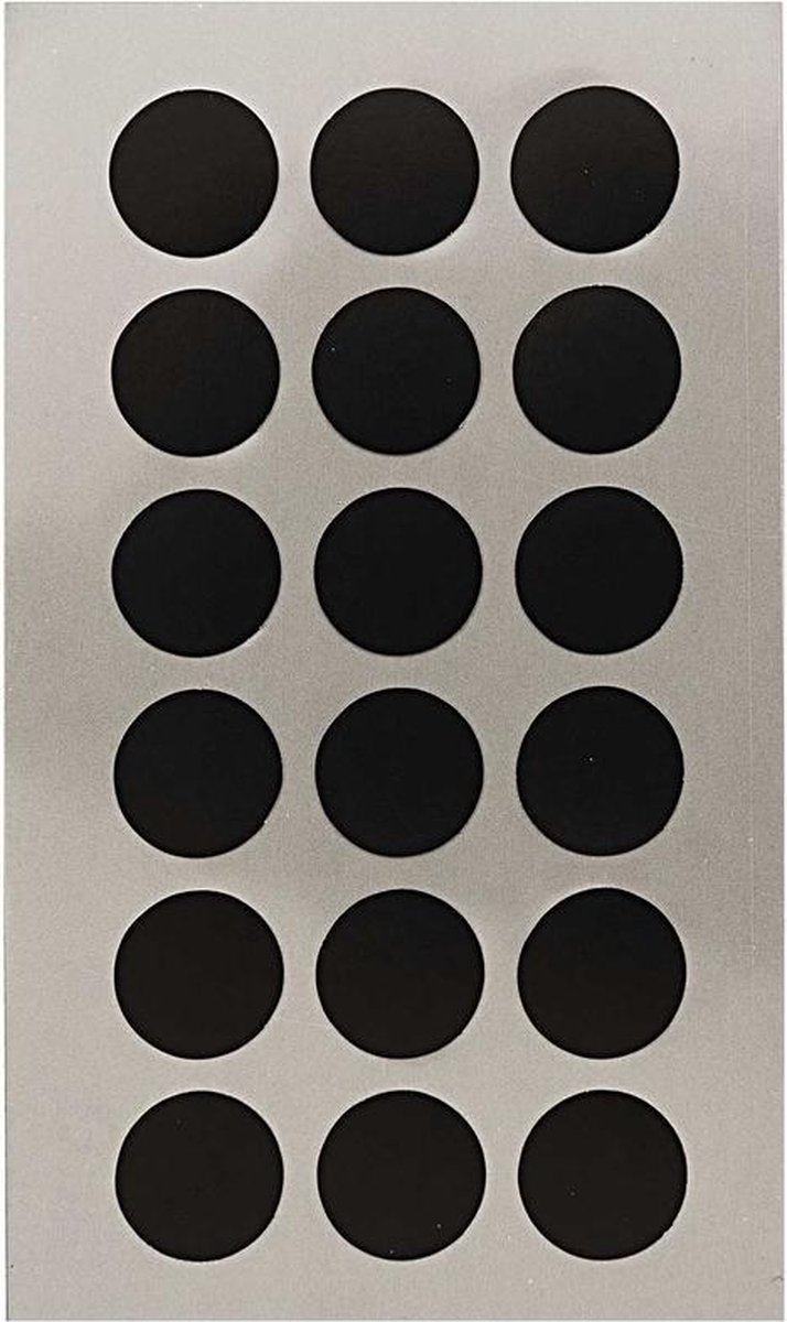 kooi Verslaafde huichelarij 72x Zwarte ronde sticker etiketten 15 mm - Kantoor/Home office stickers -  Paper... | bol.com