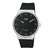 Q&Q heren horloge zwart met witte index QB06J302