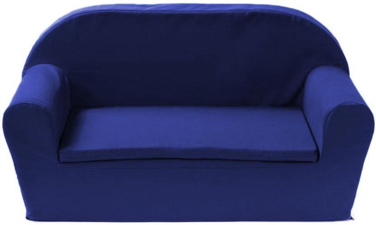Kinderbankje - KidZ ImpulZ - Peuterbankje - Kinderbank - Kinderzetel - Kindersofa - 0 tot 5 jaar - Voor 2 kindjes - Jeansblauw