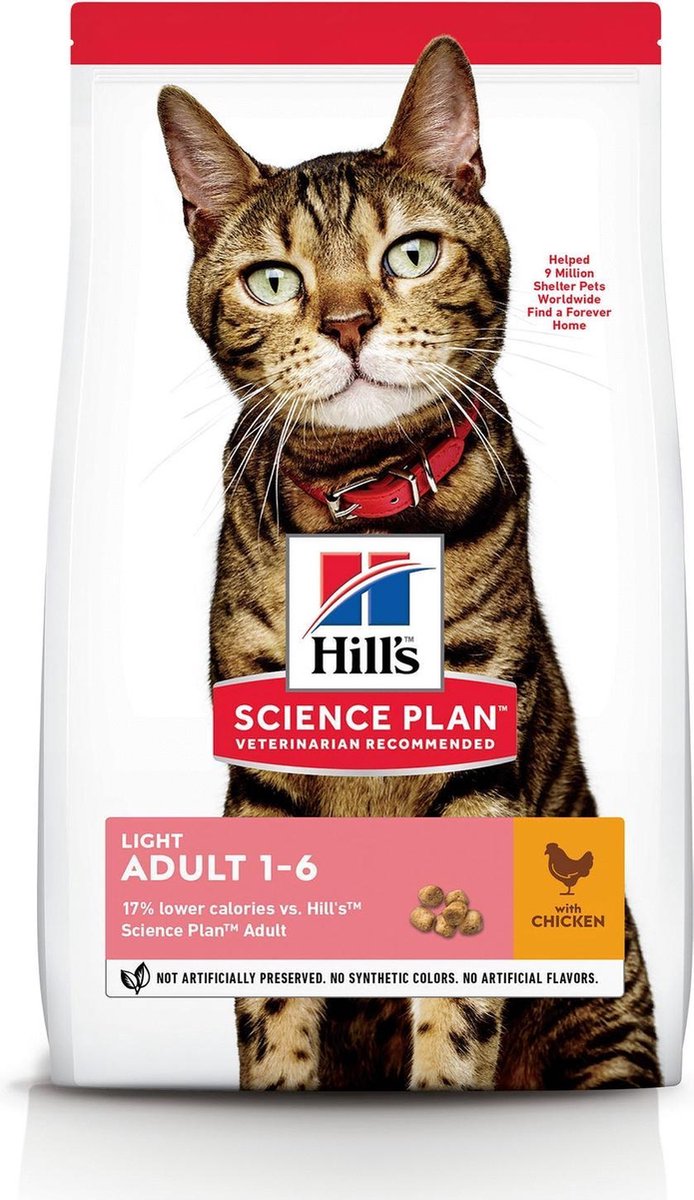 Hill's Hill's Feline Adult Light - Kattenvoer - Kip 7 kg