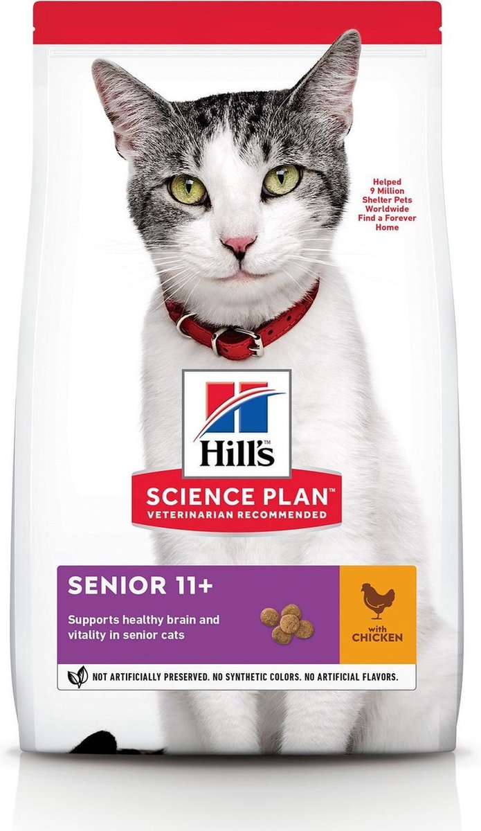 3kg Senior 11+ Healthy Ageing Kip Hill's Science Plan Kattenvoer