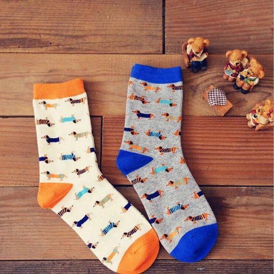 10 paar Socks4fun Vrolijke Sokken - Katoen - Kleuren Mix - Thema Dieren