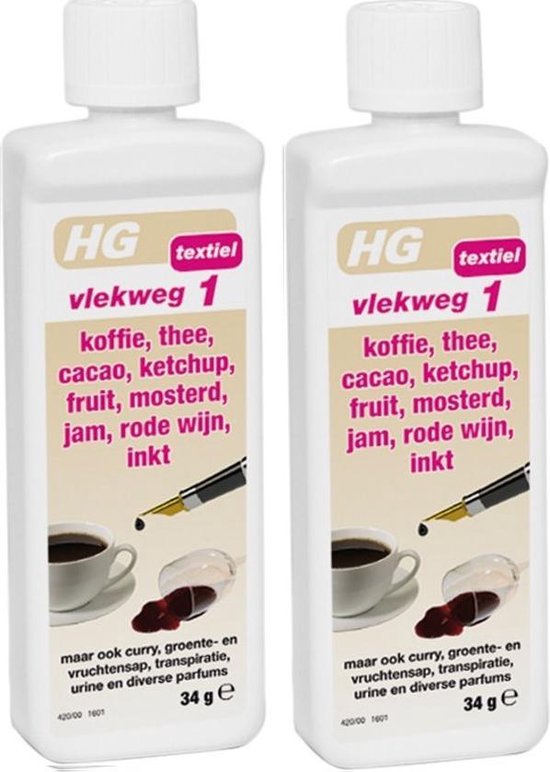 Hg Vlekweg Nr1 Koffie - Thee - Ketchup - Inkt - Rode Wijn | 2 Stuks !