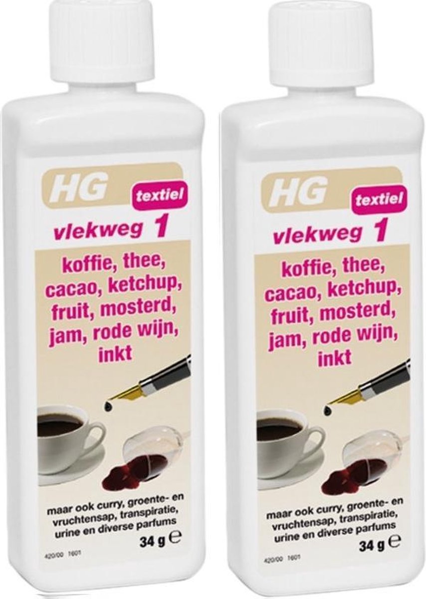Hg Vlekweg Nr1 Koffie - Thee - Ketchup - Inkt - Rode Wijn | 2 Stuks ! - HG