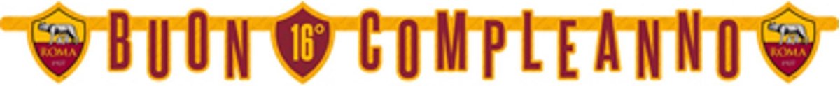 BIGIEMME SRL - Officiële Roma "buon compleanno" kartonnen slinger 2 m 94