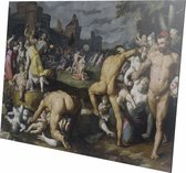 De kindermoord in Bethlehem | Cornelis Cornelisz van Haarlem  | Aluminium | Schilderij | Wanddecoratie | 40 x 60