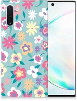 Back Case Geschikt voor Samsung Note 10 TPU Siliconen Hoesje Flower Power