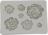 2 stuks DIY handgemaakte zeep chocolade fondant bakken schimmel 3D Rose bloem taart decoratie silicone Mold (grijs)