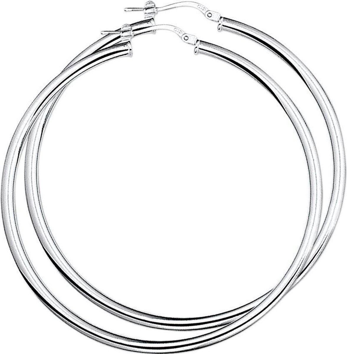 TFT Oorring Ronde Buis Zilver Gerhodineerd Glanzend 3 mm x 54 mm