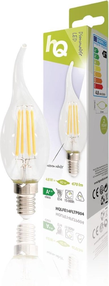 LED Vintage Filament E14 - Kaars - 4.8 W - 470 lm - 2700K