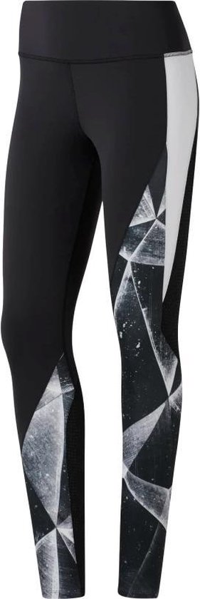 Reebok Lux Colorblock Tight Dames Sportlegging - Black - Maat L | bol.com