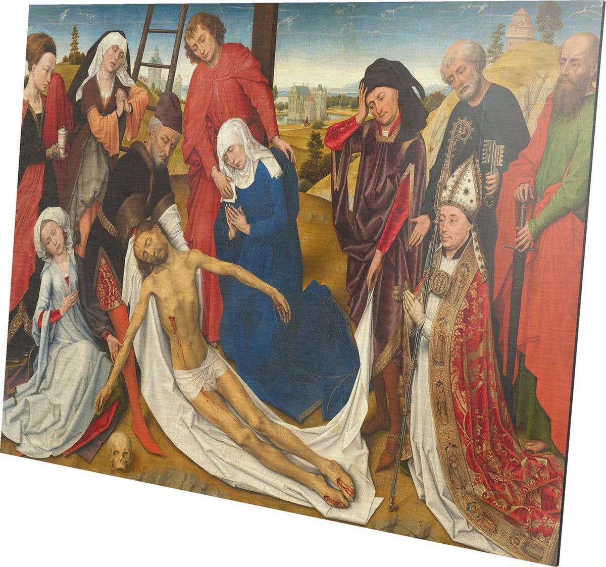 De bewening van Christus | Rogier van der Weyden | Plexiglas | Wanddecoratie | 120CM x 80CM | Schilderij | Oude meesters | Foto op plexiglas