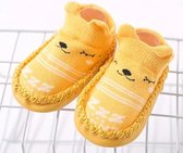Chaussures bébé - Chaussons bébé - Chaussettes de course - Fond souple - Antidérapant - Coton - Jaune - 11 cm