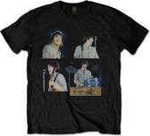 The Beatles Heren Tshirt -M- Shea Stadium Shots Zwart