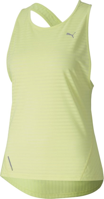 Chemise de sport PUMA Last Lap Excite Summer Tank pour femme - Sunny Lime - Taille XS