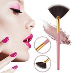Hiden | Fan Make-up Brush - Make up Kwast - Oogschaduw - Borstel - Beauty & Make up - Gift | Roze