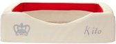 DoggyBed - Orthopedische Hondenmand - Gelax Duo Compact Style - 50 x 50 x 13 cm - Beige / Rood