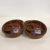 Luxe tapasschaaltjes bruin - 4 stuks