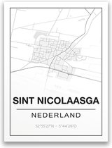 Poster/plattegrond SINT-NICOLAASGA - 30x40cm