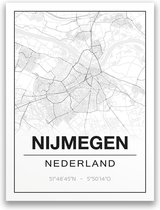 Poster/plattegrond NIJMEGEN - 30x40cm