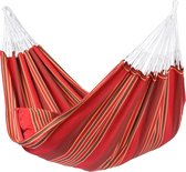 Hangmat Familie 'Stripes' Terracotta (Rood) | Bijpasende opbergtas | 200 KG | 1% For The Planet | Tropilex