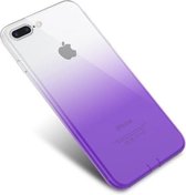 Apple iPhone X Back Cover Telefoonhoesje | iPhone Xs | Paars en Wit | TPU hoesje