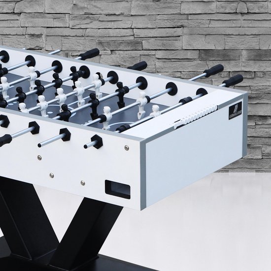 Table De Babyfoot Cougar Arena Blanc – Jeu De Football De Table Intérieur Avec 4 Balles Et Compteur De Points