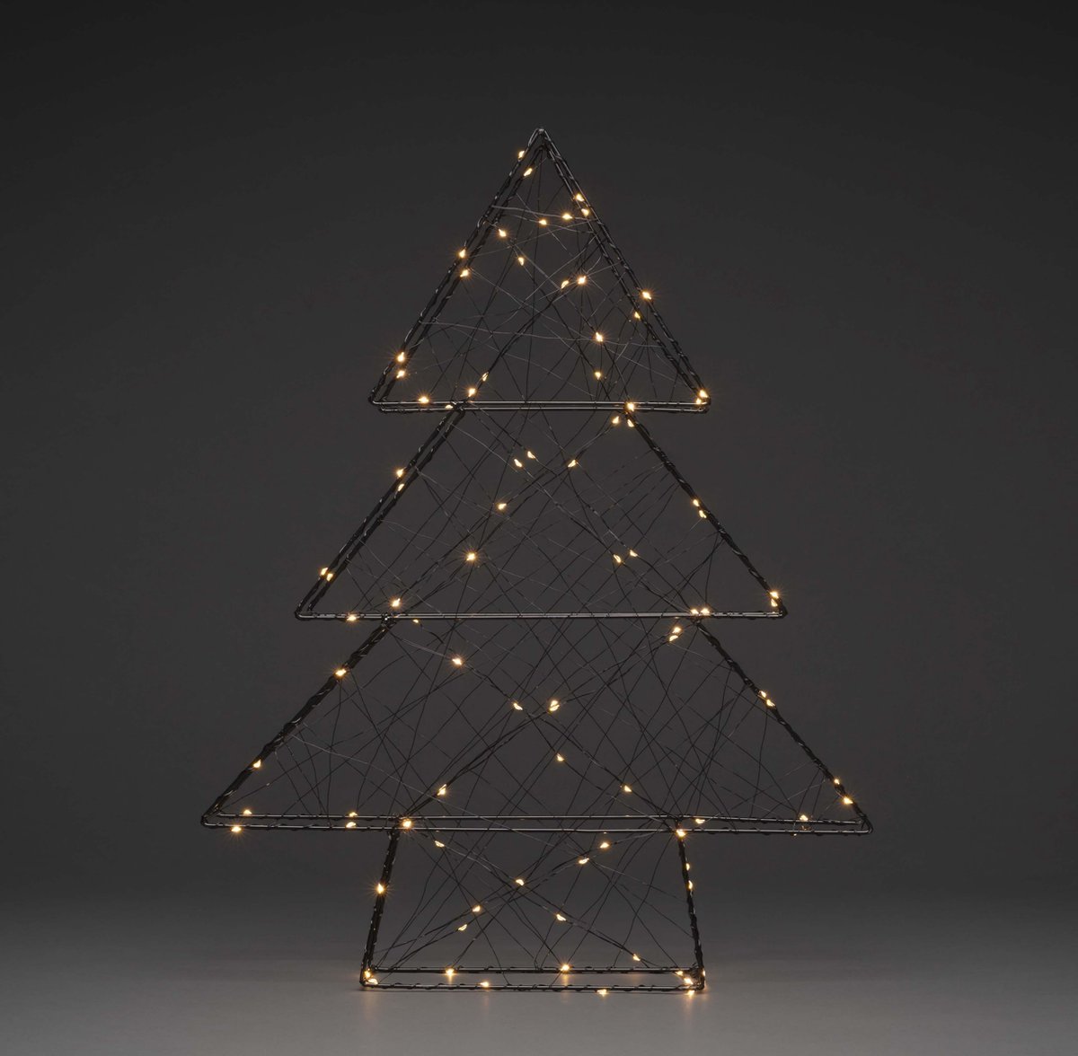 Konstsmide 1792 Kerstdecoratie Zwart metalen kerstboom 3D