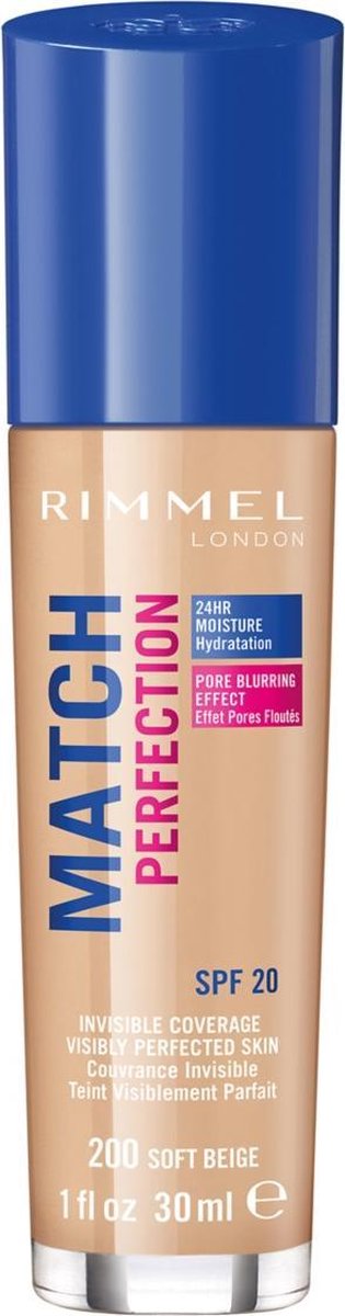 Rimmel Match Perfection Foundation - 200 Soft Beige - Rimmel London