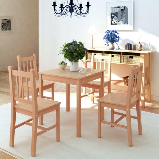 thumbnail: SogesHome Eettafel Set 4-delig - Met 2 Stoelen & Bank Met Opbergplank - 110x70x76 Cm - Hout & Staal
