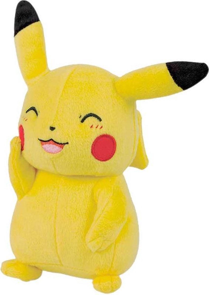 Pokemon - Pikachu - Knipoog - Pluche Knuffel (Tomy) - 20 cm