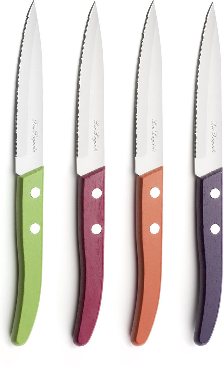 Lou Laguiole Forest steakmessenset - 4-delige - multicolour