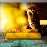 Fotobehang - Boeddha - Verlichting, premium print vliesbehang