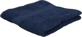Voordelige handdoek navy blauw 50 x 100 cm 420 grams - Badkamer textiel badhanddoeken