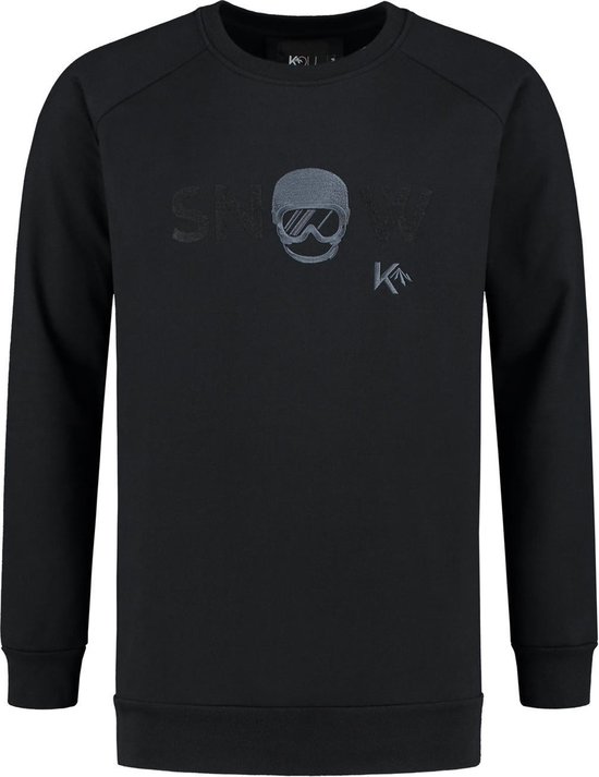 | Heren ski sweater snow zwart Heren Sweater Skiing Greymel Kou Sportswear
