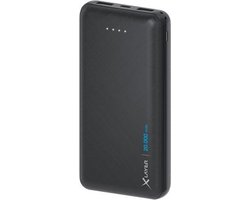 Xlayer Powerbank Micro Black - 20000mAh powerbank LiPo - 2 x USB - 1 x USB-C input - zwart