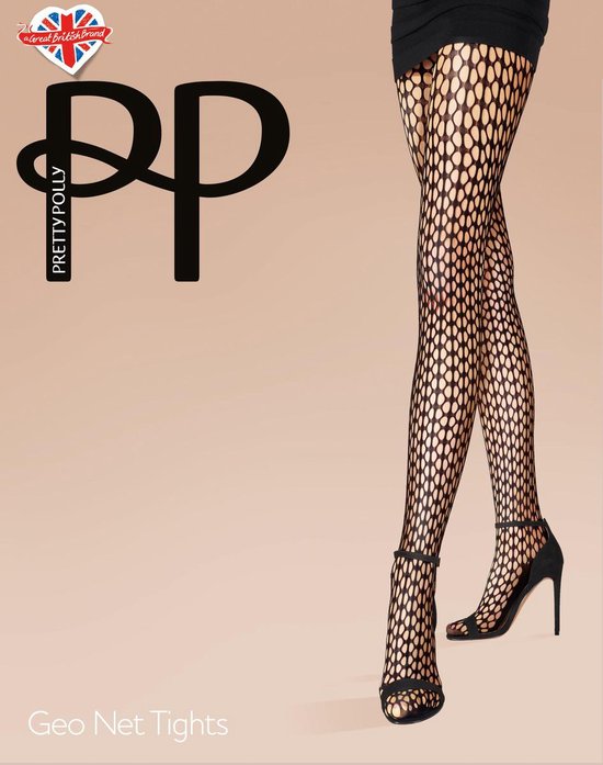 Pretty Polly Panty - Fashion - Geo Net - One Size - 36/42 - Zwart