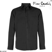Pierre Cardin - Heren Overhemd - Stretch - Zwart
