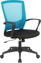 Bureaustoel - Bureaustoel voor volwassenen - Design - Ergonomisch - Gaas - Blauw/zwart - 58x53x101 cm