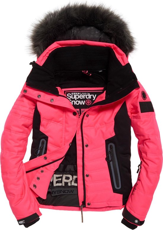 Lichaam club Alternatief voorstel Superdry Luxe Snow Puffer Wintersportjas - Maat XL - Vrouwen - roze/ zwart  | bol.com