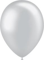 Zilveren Ballonnen Metallic 25cm 10st
