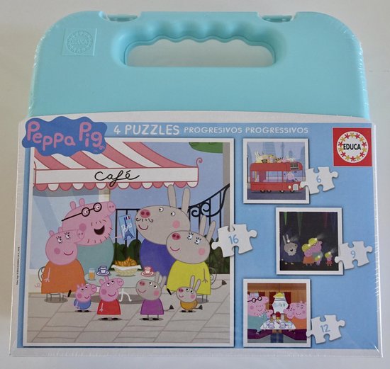 Set van 4 Puzzels Educa Peppa Pig Progressive (6-9-12-16 pcs) | bol