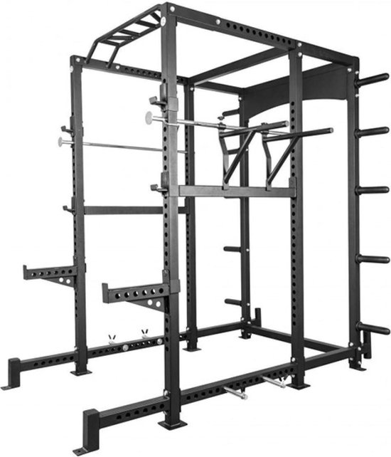 Gorilla Sports - Power cage - Extreem Power Rack verstelbaar & belastbaar tot 400 kg