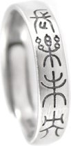 Zilveren Ring - Eeuwig Geluk - Chinese Karakters - Verstelbare Ring