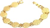 Geshe®-vergulde dames armband de god allah munt-goudkleurige-18,5cm-Your Fashion Signature!-Eco verpakking
